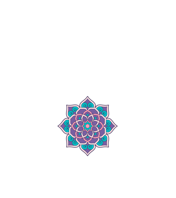 Mandala minta fehér pólón