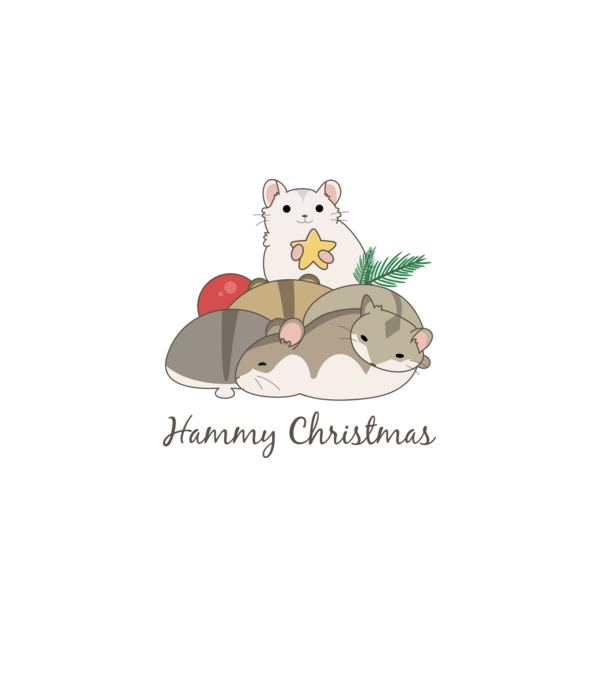 Hammy Christmas minta világoskék pólón