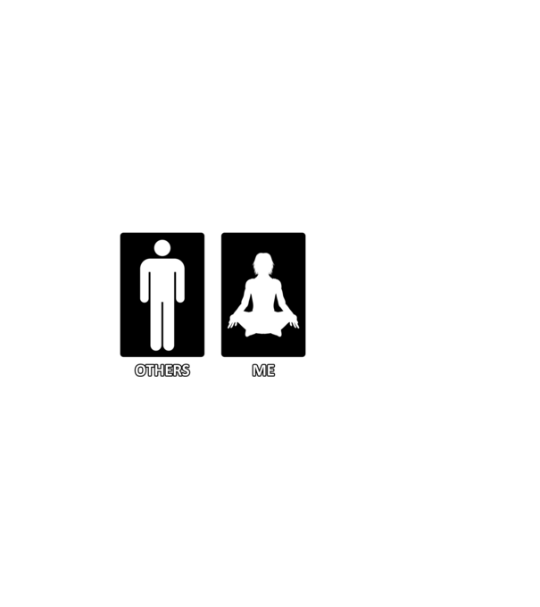 Others vs. Me (férfi) - jóga minta fekete pólón