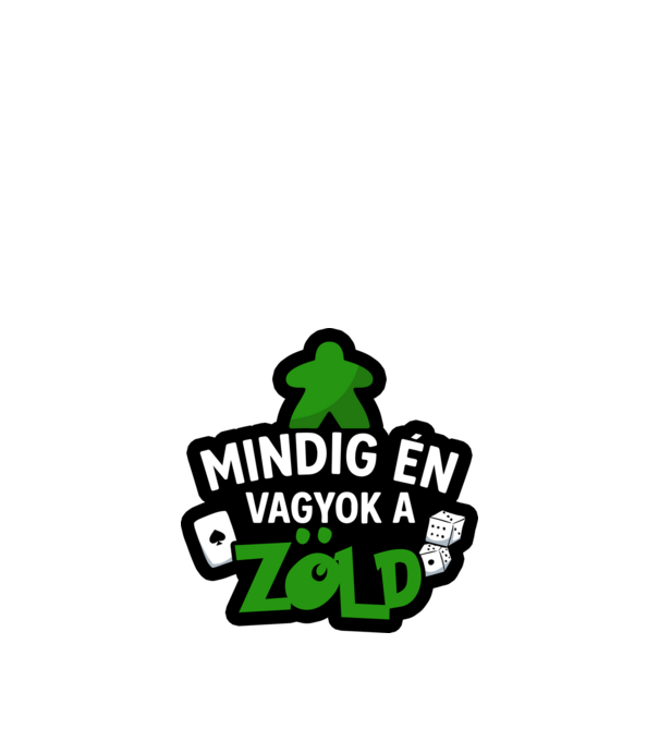 Mindig én vagyok a zöld minta fekete pólón