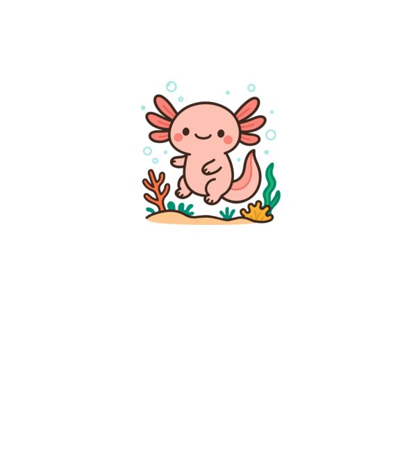Axolotl minta türkiz pólón