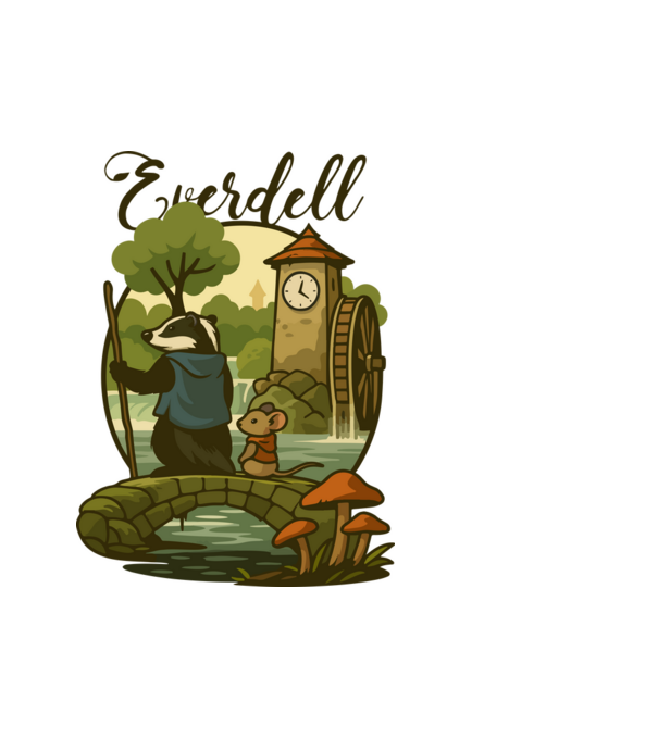 Everdell minta fehér pólón