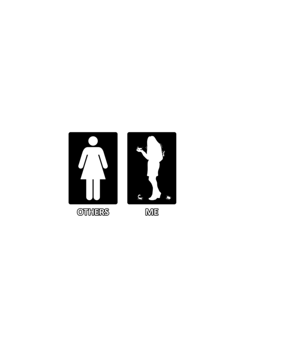 Others vs. Me (nő) - ízeltlábú minta fekete pólón