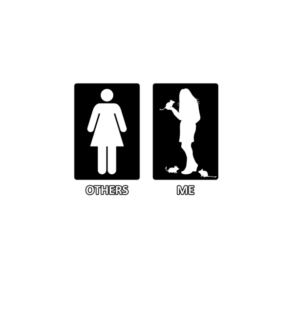 Others vs. Me (nő) - degu minta fekete pólón