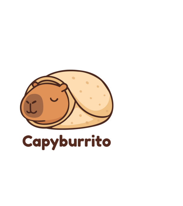 Capyburrito minta világoskék pólón