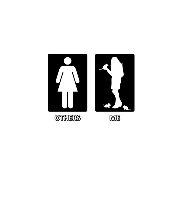 Others vs. Me (nő) - degu minta fekete pólón