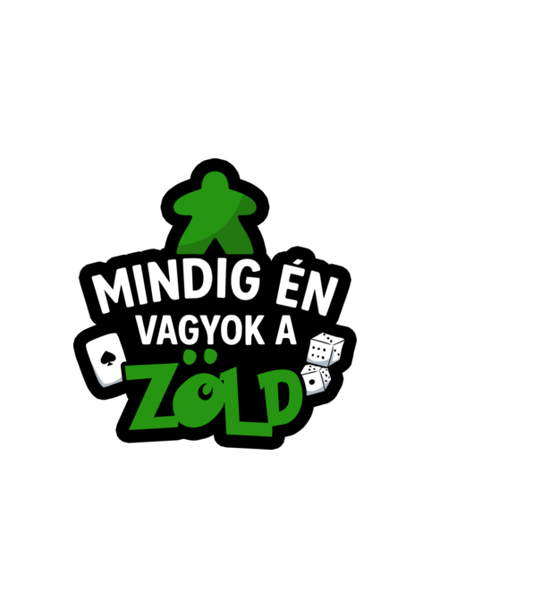 Mindig én vagyok a zöld minta fekete pólón
