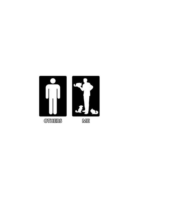 Others vs. Me (férfi) - csincsilla minta fekete pólón