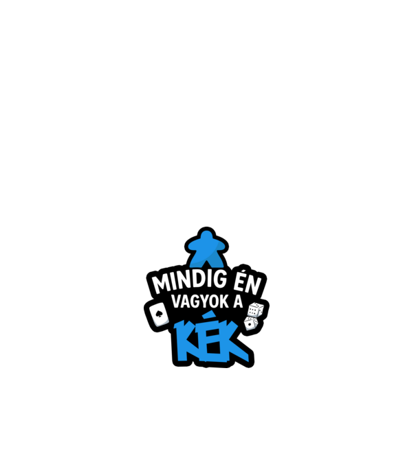Mindig én vagyok a kék minta fehér pólón