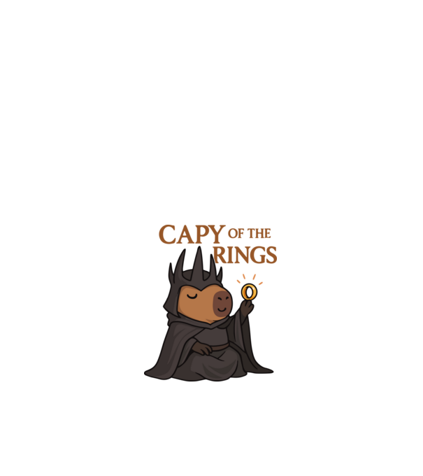 Capy of the Rings minta fehér pólón