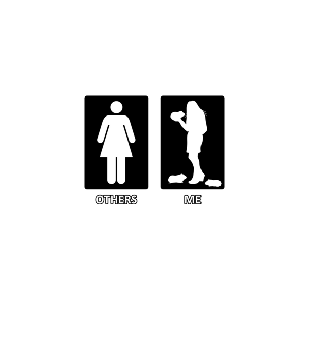 Others vs. Me (nő) - tengerimalac minta fekete pólón