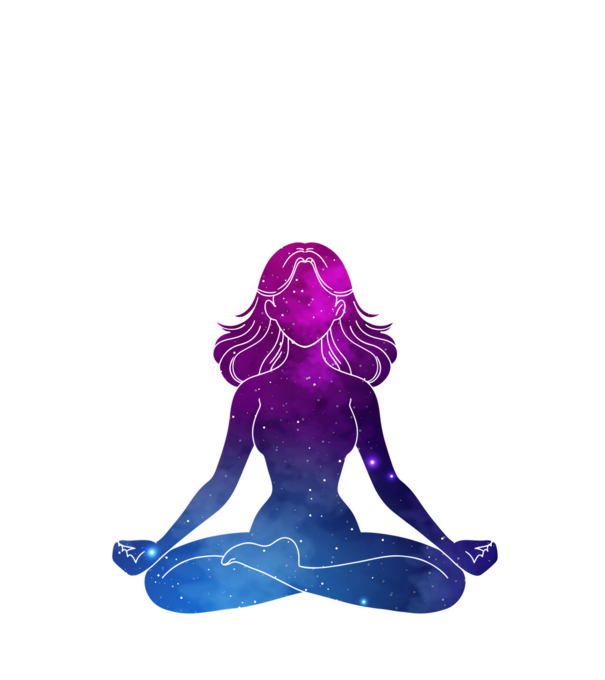 Univerzum meditáció minta fehér pólón