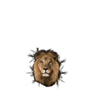 oroszlán1 minta királykék pólón