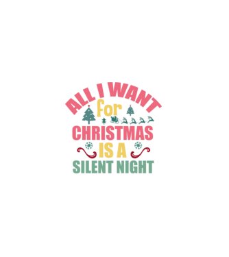 all-i-want-christmas-is-silent-night minta fehér pólón