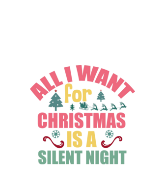 all-i-want-christmas-is-silent-night minta fehér pólón