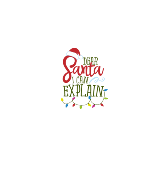 Dear Santa I Can Explain minta szürke pólón