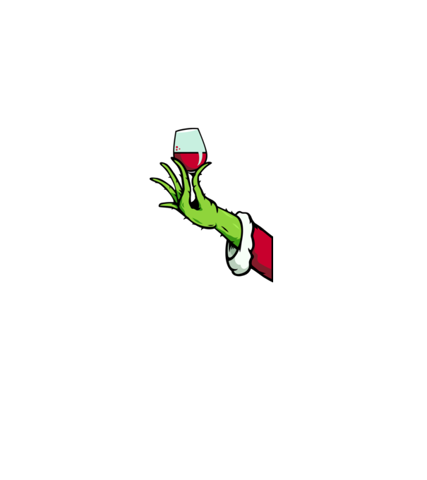 Christmas Wine minta szürke pólón