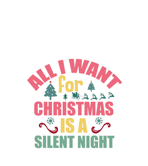 all-i-want-christmas-is-silent-night minta fehér pólón
