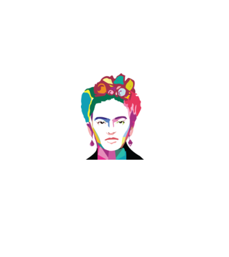 Frida Kahlo minta fehér pólón