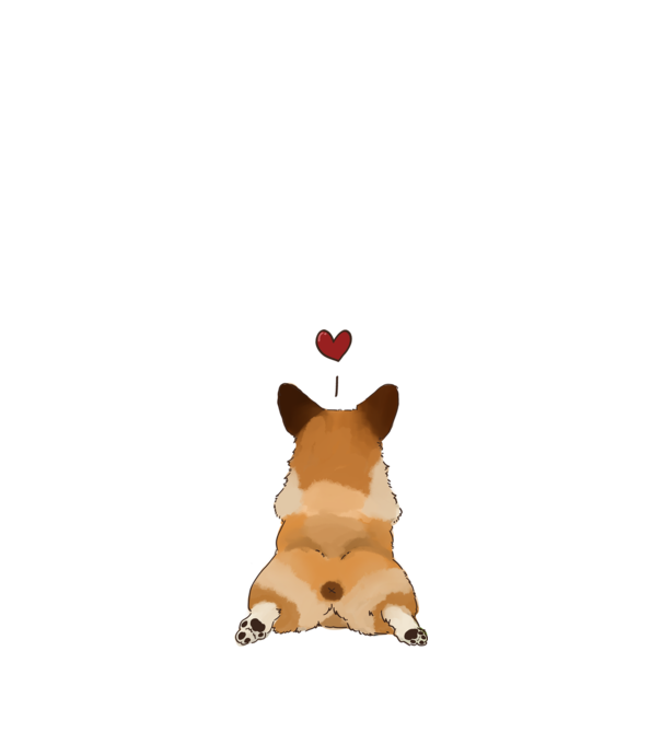 Corgi ♥ minta homokszín pólón
