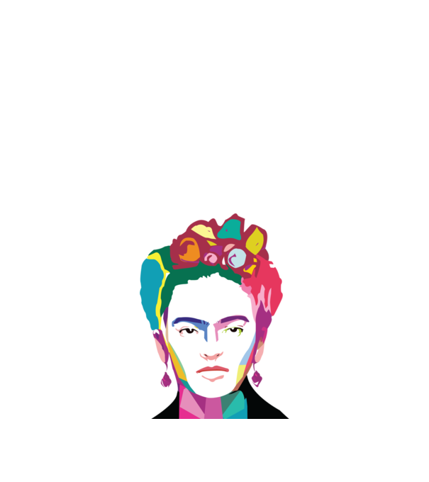 Frida Kahlo minta fehér pólón