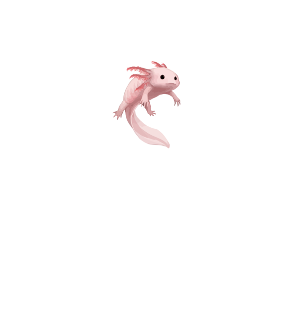 Axolotl minta fehér pólón
