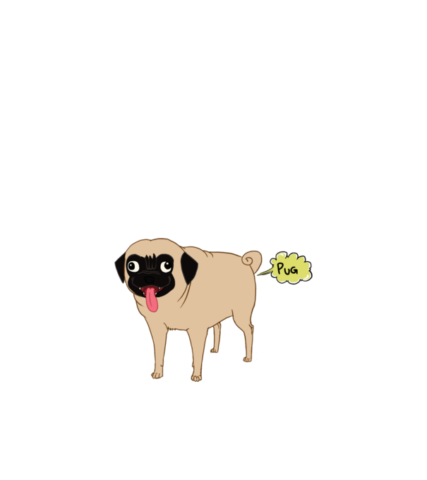 Mopsz minta homokszín pólón