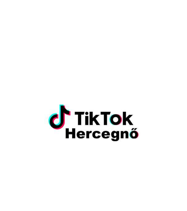 Tiktok hercegnő minta fehér pólón