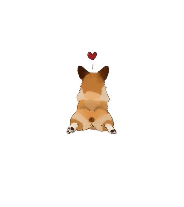 Corgi ♥ minta világos rózsaszín pólón