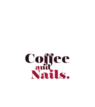 Coffee and nails. minta fehér pólón