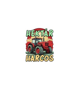 Hektár Harcos minta fekete pólón