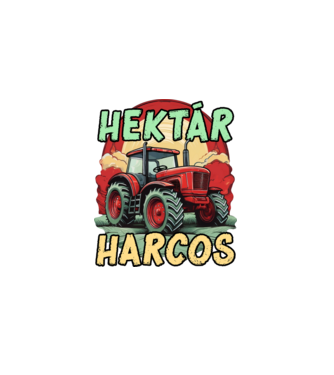 Hektár Harcos minta fekete pólón