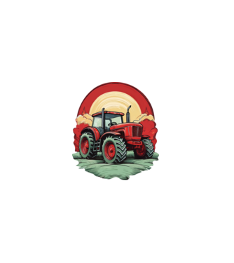 Traktor minta fekete pólón