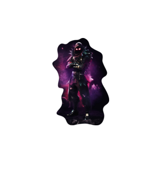 Raven - Fortnite minta fehér pólón