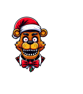 Five nights at Freddy's Karácsonyi minta minta fekete pólón