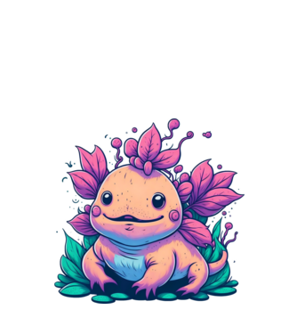 Axolotl minta fehér pólón