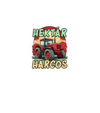 Hektár Harcos minta fekete pólón