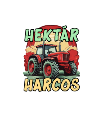 Hektár Harcos minta fehér pólón