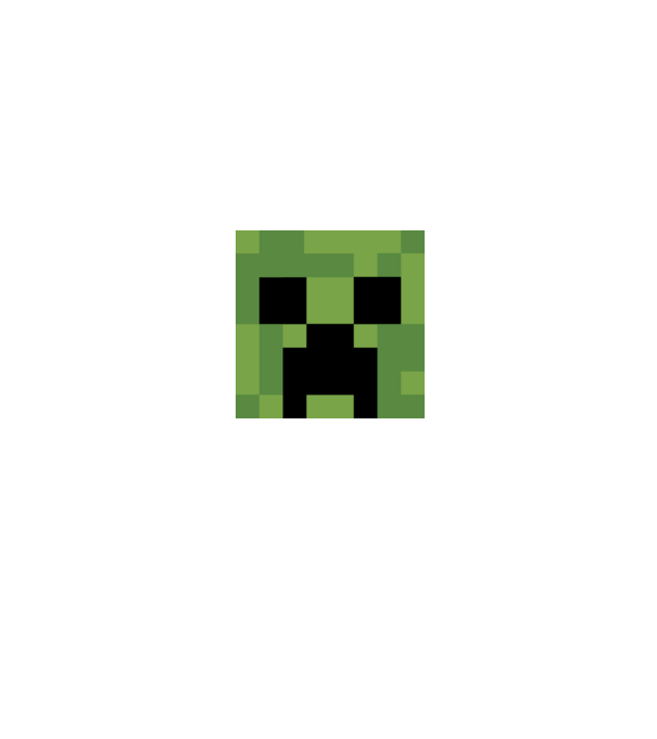 Creeper minecraft minta fehér/piros pólón