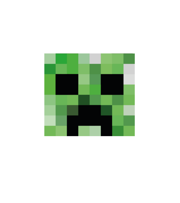 Creeper Minecraft minta fehér pólón