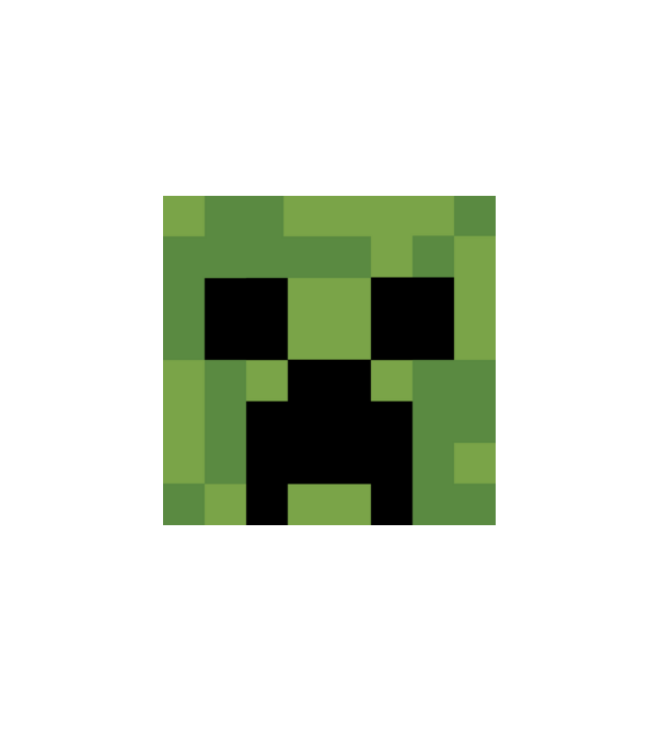 Creeper minecraft minta fehér pólón