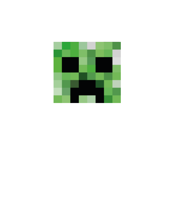 Creeper Minecraft minta fehér pólón
