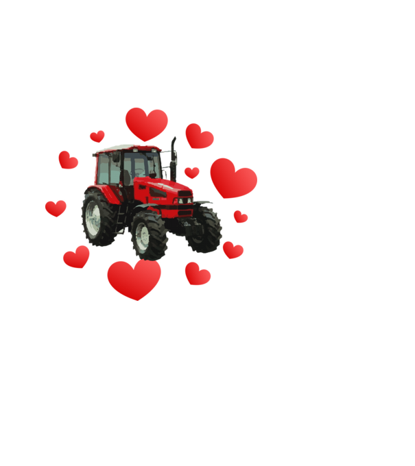 I love Traktor minta világoskék pólón