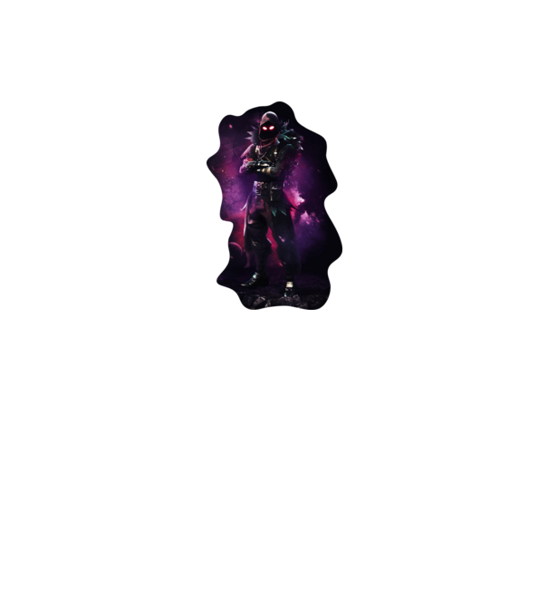 Raven - Fortnite minta fehér pólón