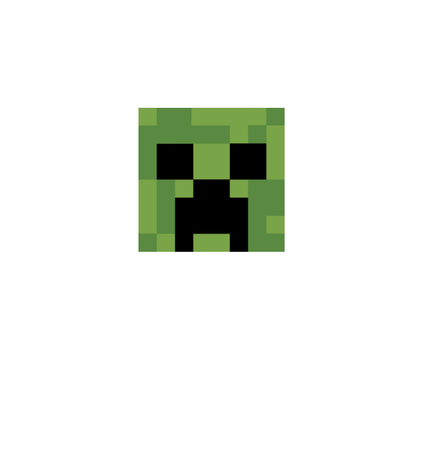 Creeper minecraft minta fehér pólón