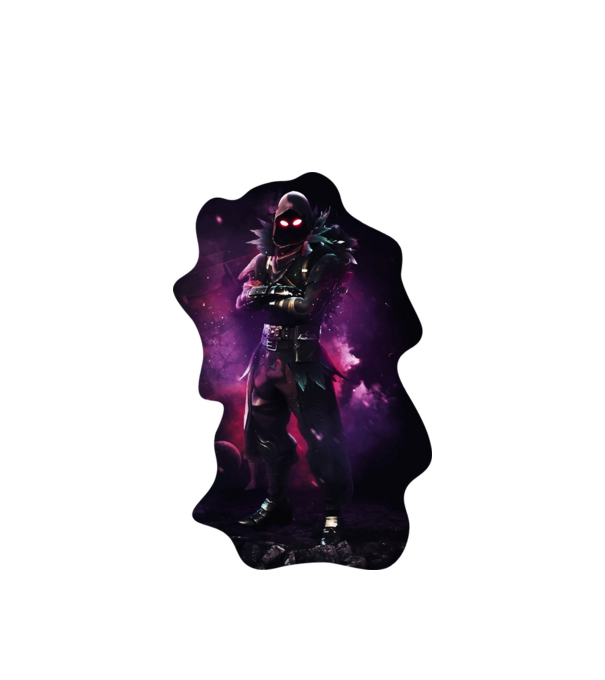 Raven - Fortnite minta fehér pólón