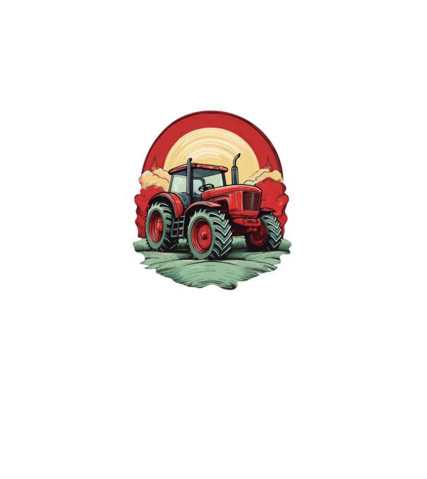 Traktor minta fekete pólón