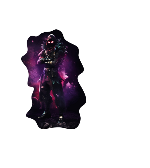 Raven - Fortnite minta fekete pólón