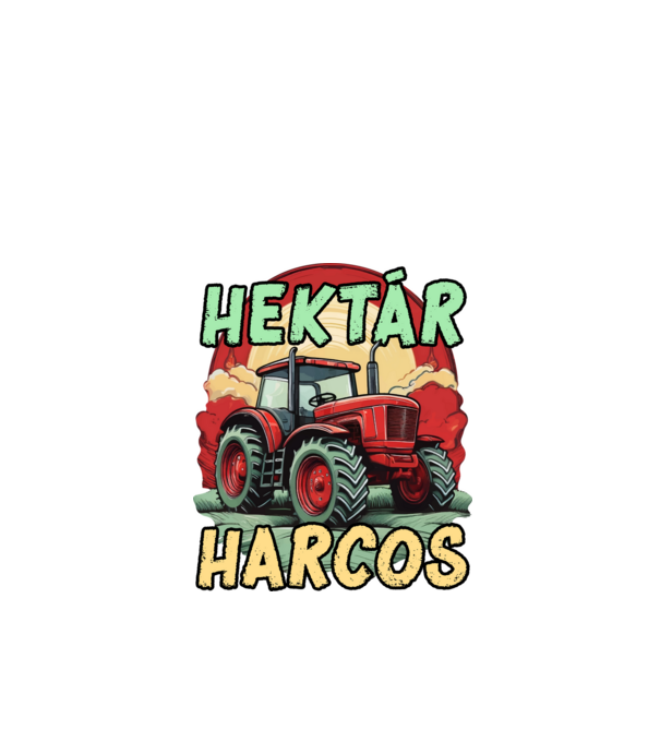 Hektár Harcos minta fekete pólón