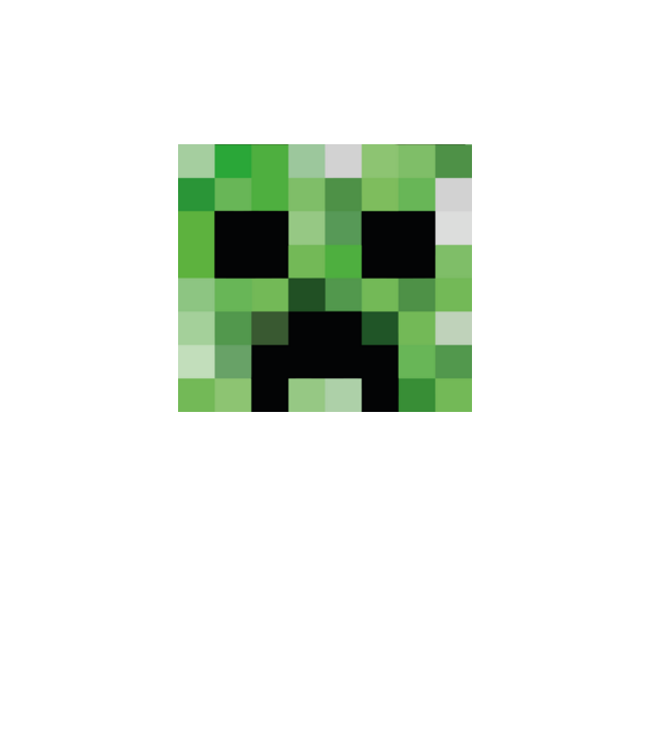 Creeper Minecraft minta fehér pólón